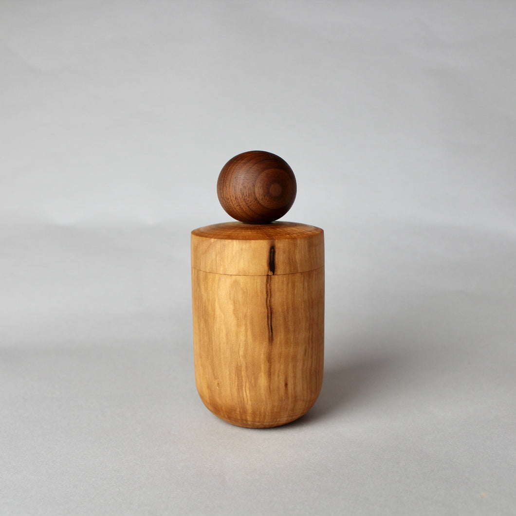 Pear Container with Walnut