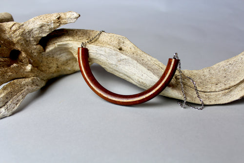 Mahogany Half Circle Necklace