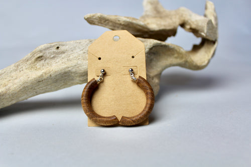 White Oak Half Circle Earrings