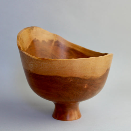 Footed Cherry Live Edge Bowl