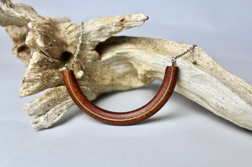 Mahogany Half Circle Necklace