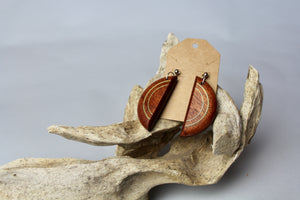 Mahogany Inlay Earrings