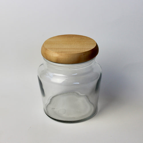Glass Jar with Maple Lid