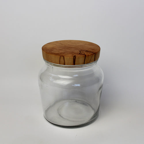 Glass Jar with Maple Lid