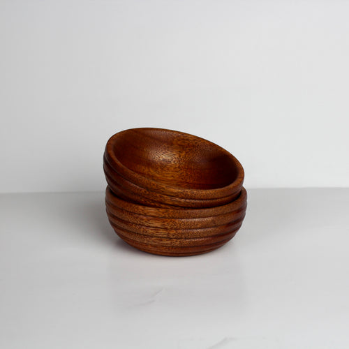 Small Mahogany Bowl Pair