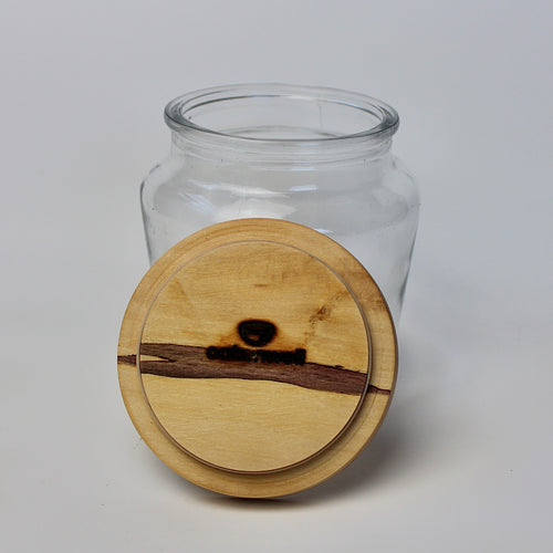 Glass Jar with Maple Lid