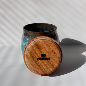 Cloudhead Ceramic Jar with Red Oak Lid