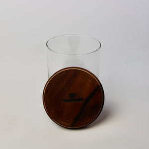 Glass Jar with Walnut Lid
