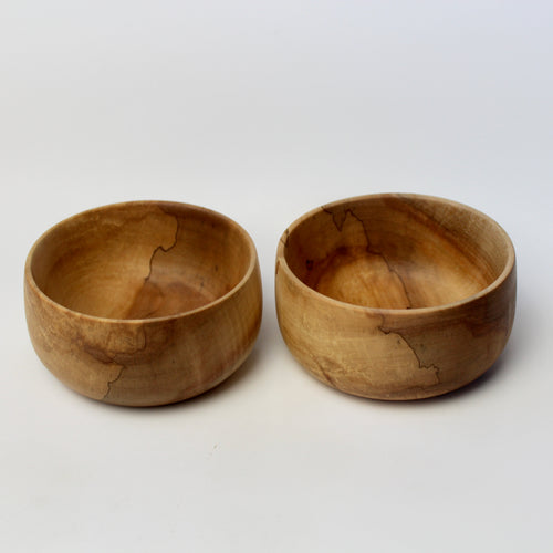 Spalted Maple Spice Bowl Pair