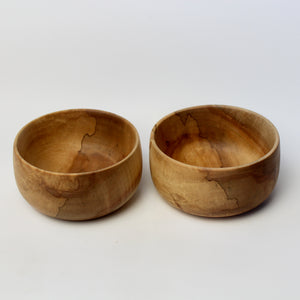 Spalted Maple Spice Bowl Pair