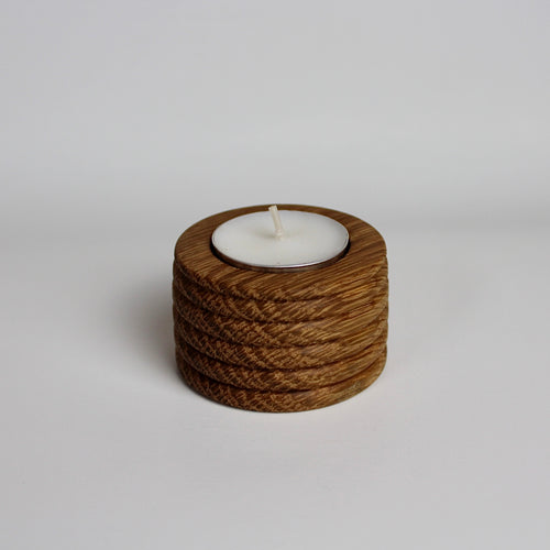 White Oak Tea Light Holder