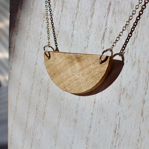 Maple Half Moon Tenon Necklace #13