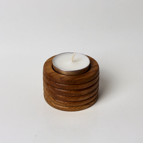 White Oak Tea Light Holder