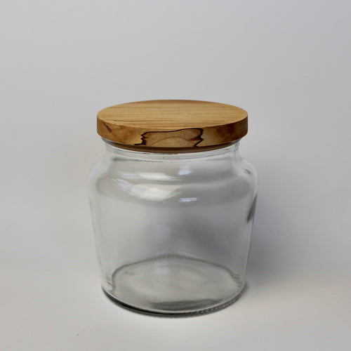 Glass Jar with Maple Lid