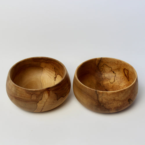 Spalted Maple Spice Bowl Pair