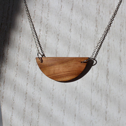 Apricot Half Moon Tenon Necklace #2