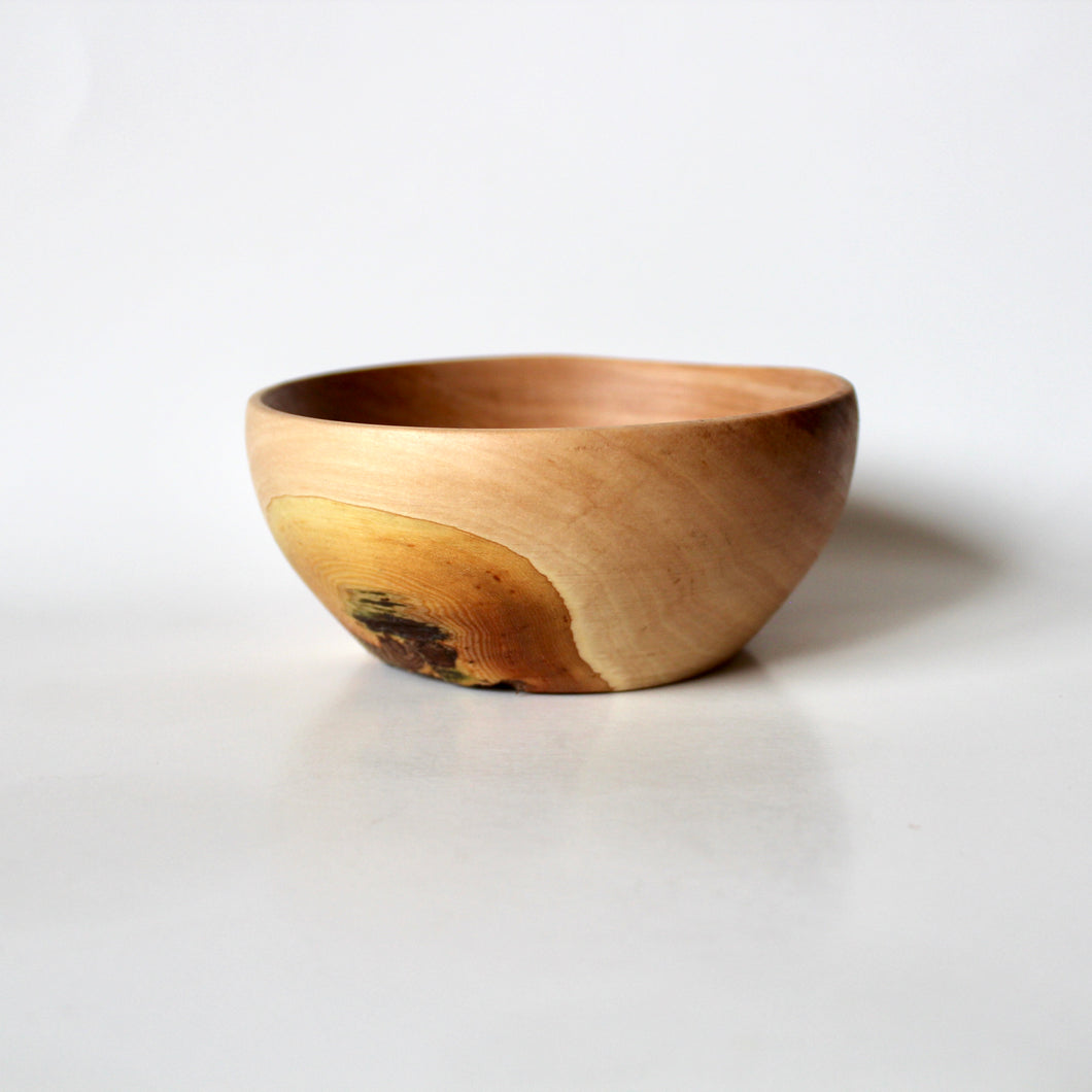 Apple Wood Bowl with Bark