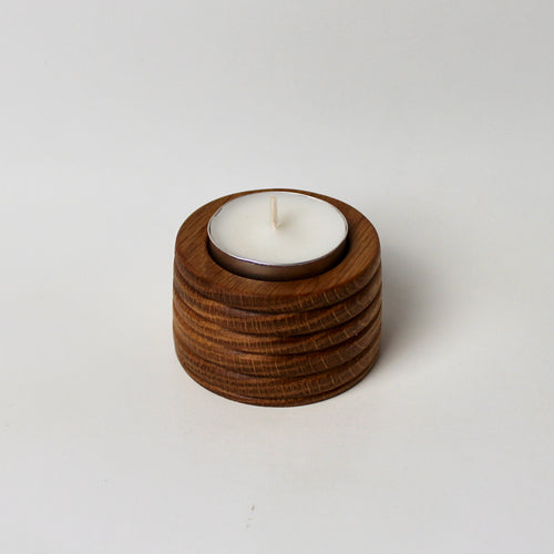 White Oak Tea Light Holder