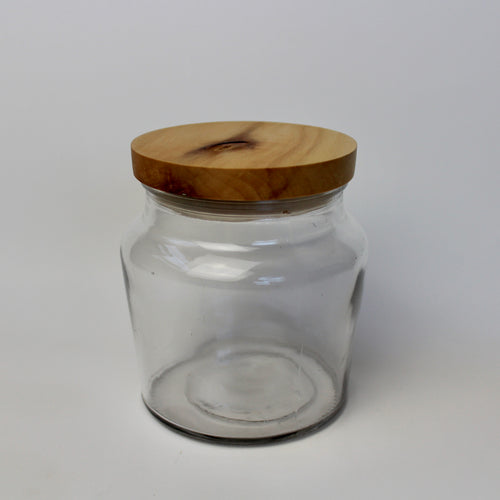 Glass Jar with Maple Lid