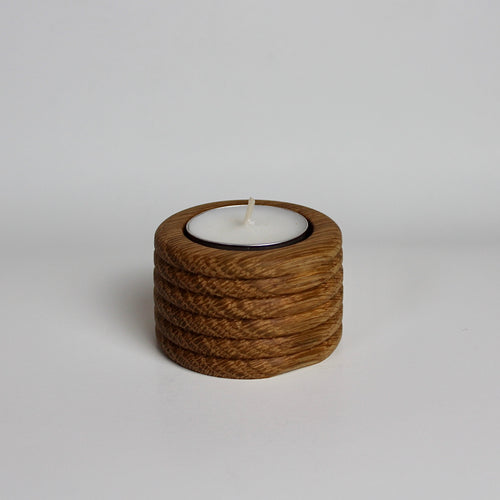 White Oak Tea Light Holder