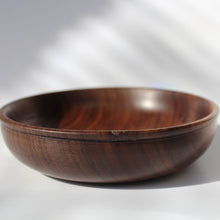 Load image into Gallery viewer, Small Brass Inlaid Walnut Bowl