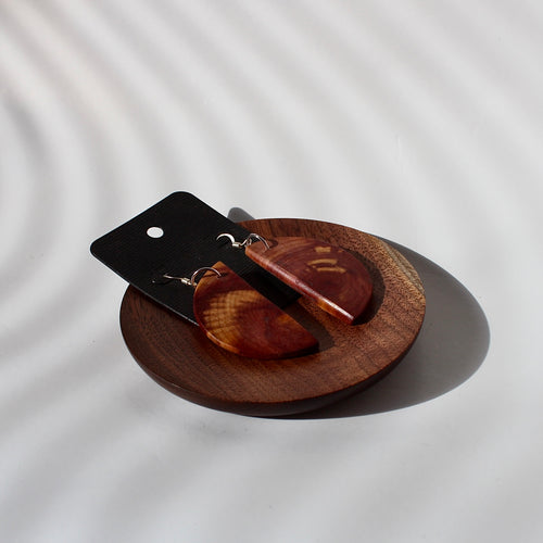 Juniper Half Moon Tenon Earrings