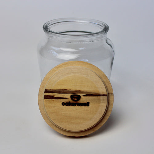 Glass Jar with Maple Lid