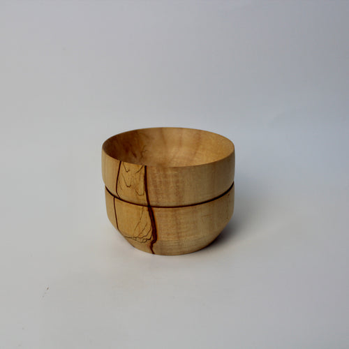 Spalted Maple Spice Bowl Pair